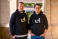 Portrait of the laser stroke founder Christoph B. Roessner and Adrian Raidt